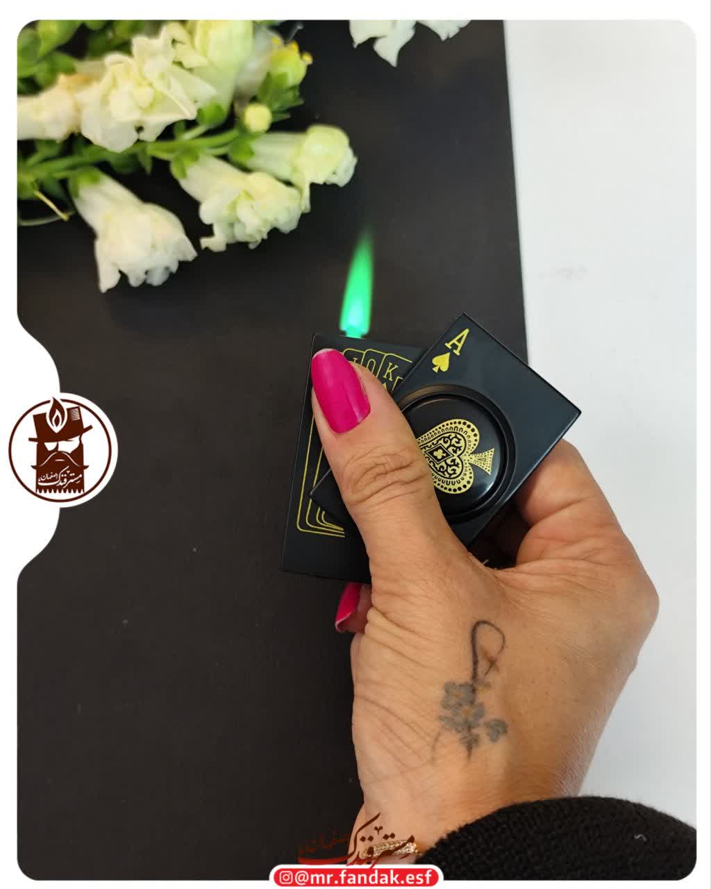 فندک بشکنی پاسور شعله رنگی اسپینردار 307 فندک بشکنی پاسور شعله رنگی اسپینردار 307