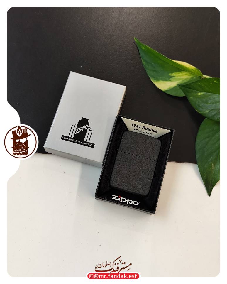 فندک زیپو اورجینال zippo 28582 rep black crackle فندک زیپو اورجینال zippo 28582 rep black crackle