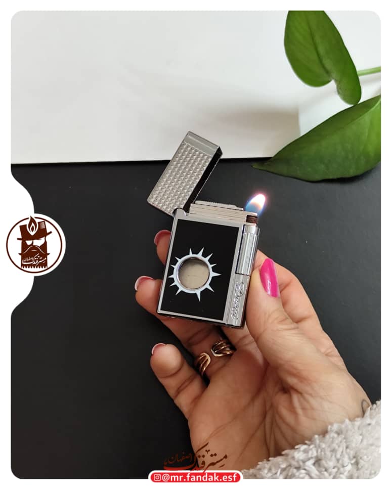 فندک بغل زن دروی derui لاین دو نقره ای فندک بغل زن دروی derui لاین دو نقره ای